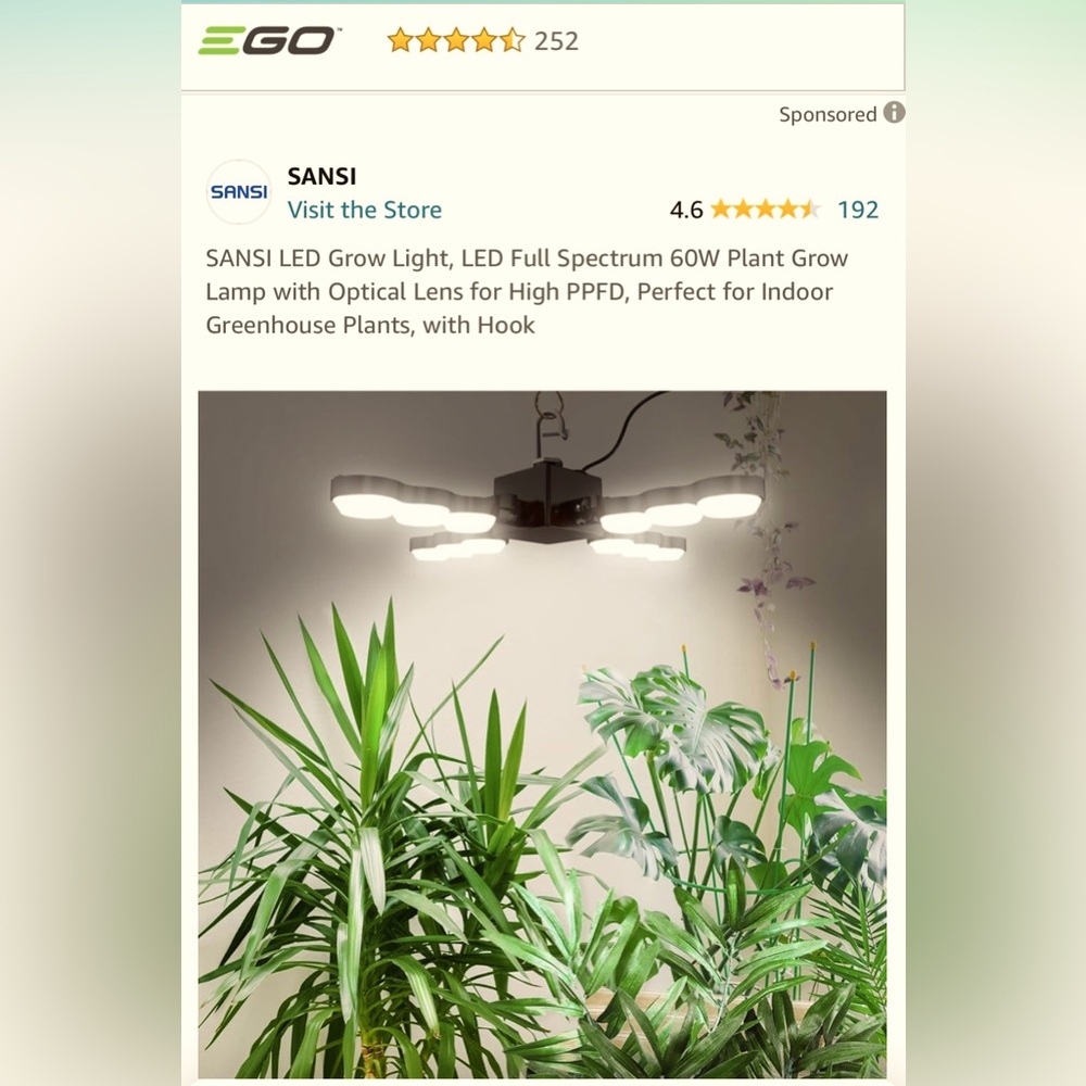 Sansi LED Wing Grow Light 60w